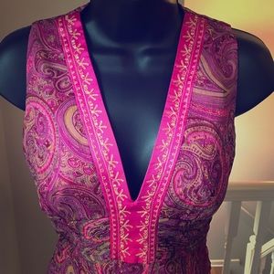 LAUNDRY BY SHELLI SEGAL PAISLEY DRESS SZ 8P